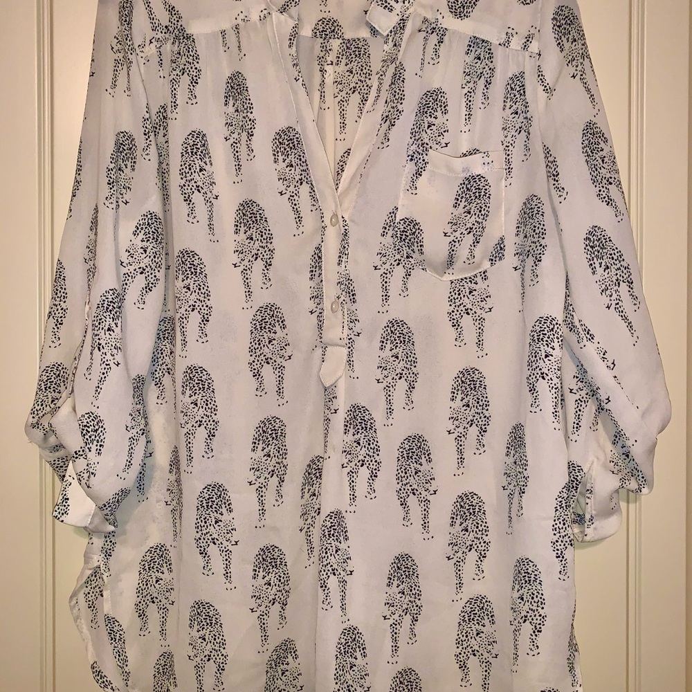 Cheetah Chiffon Blouse